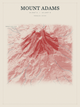 Mount Adams — Red Relief print in Red Earth