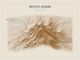Mount Adams — Red Relief print in Saffron & Slate (landscape)