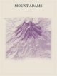 Mount Adams — Red Relief print in Plum & Clay