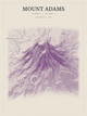 Mount Adams — Red Relief print in Plum & Clay