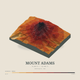 Mount Adams — Terrain Relief print in Ember & Ochre (square)