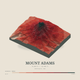 Mount Adams — Terrain Relief print in Red Earth (square)