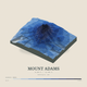 Mount Adams — Terrain Relief print in Ultramarine (square)