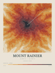 Mount Rainier — Contour Colour print in Ember & Ochre