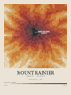 Mount Rainier — Contour Colour print in Ember & Ochre