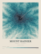 Mount Rainier — Contour Colour print in Fjord