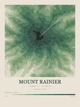 Mount Rainier — Contour Colour print in Forest Floor