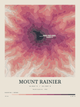 Mount Rainier — Contour Colour print in Rose & Stone