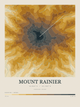 Mount Rainier — Contour Colour print in Saffron & Slate