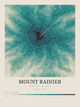 Mount Rainier — Contour Colour print in Alpine Teal