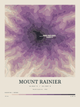 Mount Rainier — Contour Colour print in Plum & Clay