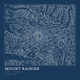 Mount Rainier — Ink print in Blueprint Dark (square)