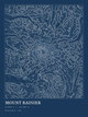 Mount Rainier — Ink print in Blueprint Dark
