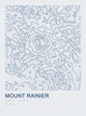 Mount Rainier — Ink print in Blueprint Light