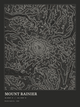 Mount Rainier — Ink print in Ink Dark