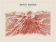 Mount Rainier — Red Relief print in Ember & Ochre (landscape)