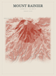 Mount Rainier — Red Relief print in Ember & Ochre
