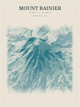 Mount Rainier — Red Relief print in Fjord