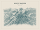 Mount Rainier — Red Relief print in Graphite (landscape)