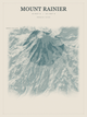 Mount Rainier — Red Relief print in Graphite