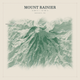 Mount Rainier — Red Relief print in Forest Floor (square)