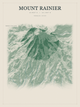 Mount Rainier — Red Relief print in Forest Floor