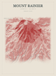 Mount Rainier — Red Relief print in Red Earth