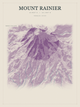 Mount Rainier — Red Relief print in Plum & Clay