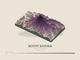 Mount Rainier — Terrain Relief print in Plum & Clay (landscape)