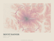 Mount Rainier — Traceline print in Rose & Stone (landscape)