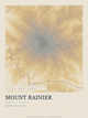Mount Rainier — Traceline print in Saffron & Slate
