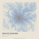 Mount Rainier — Traceline print in Ultramarine (square)