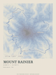 Mount Rainier — Traceline print in Ultramarine