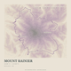 Mount Rainier — Traceline print in Plum & Clay (square)