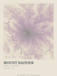 Mount Rainier — Traceline print in Plum & Clay