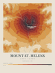 Mount St. Helens — Contour Colour print in Ember & Ochre