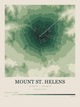 Mount St. Helens — Contour Colour print in Forest Floor