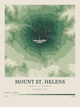 Mount St. Helens — Contour Colour print in Forest Floor