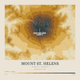 Mount St. Helens — Contour Colour print in Saffron & Slate (square)