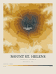 Mount St. Helens — Contour Colour print in Saffron & Slate