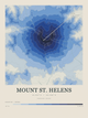 Mount St. Helens — Contour Colour print in Ultramarine