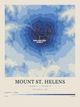 Mount St. Helens — Contour Colour print in Ultramarine