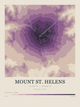 Mount St. Helens — Contour Colour print in Plum & Clay