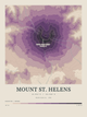 Mount St. Helens — Contour Colour print in Plum & Clay