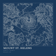 Mount St. Helens — Ink print in Blueprint Dark (square)
