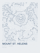 Mount St. Helens — Ink print in Blueprint Light