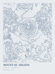 Mount St. Helens — Ink print in Blueprint Light