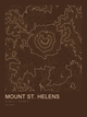 Mount St. Helens — Ink print in Desert Dark