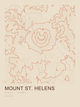 Mount St. Helens — Ink print in Desert Light
