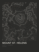 Mount St. Helens — Ink print in Ink Dark